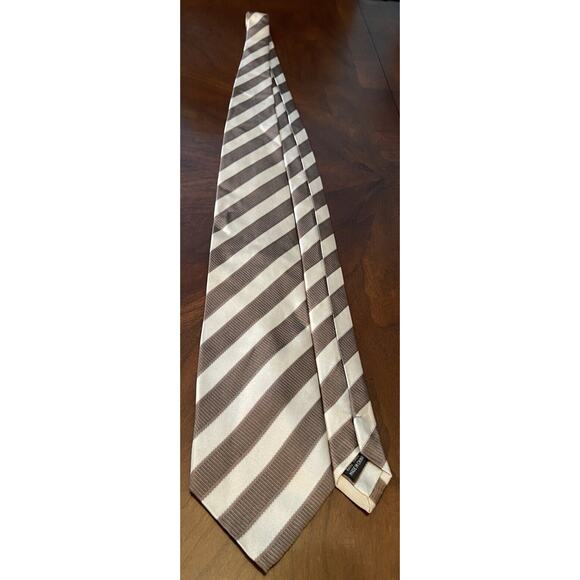 Principessa Brown Hand Made 100% Silk Men’s Neck Tie Made In China - Picture 3 of 9